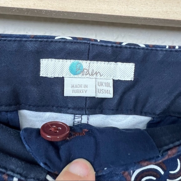 Boden Richmond 7/8 Rainbow Arc Ankle Pants Sz 14L - Picture 6 of 8